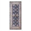 Nourison Home Fulton 5' Runner Fabric Navy Blue Vintage Flatweave Indoor Rug