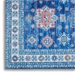 Nourison Home Fulton 5' Runner Fabric Blue Vintage Flatweave Indoor Area Rug