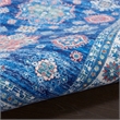 Nourison Home Fulton 5' Runner Fabric Blue Vintage Flatweave Indoor Area Rug