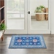 Nourison Home Fulton 2' x 3' Fabric Blue Vintage Flatweave Indoor Area Rug