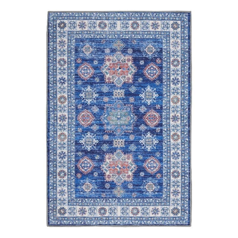 Nourison Home Fulton 2' x 3' Fabric Blue Vintage Flatweave Indoor Area Rug