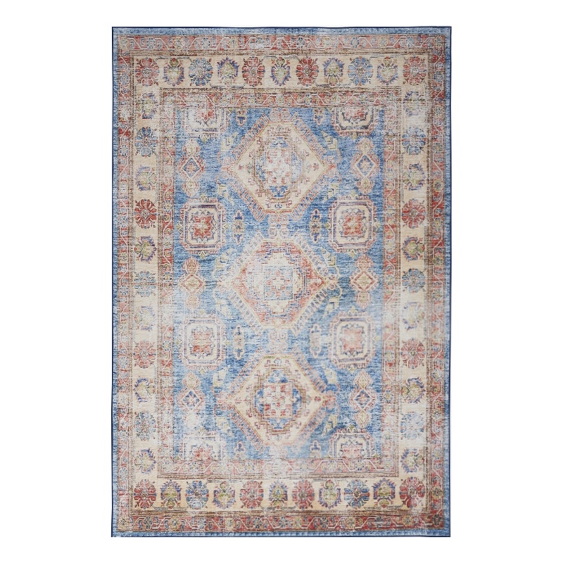 Nourison Home Fulton 2' x 3' Fabric Blue Ivory Vintage Flatweave Indoor Area Rug