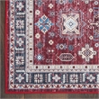 Nourison Home Fulton 5' Runner Fabric Red Vintage Flatweave Indoor Area Rug