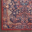 Nourison Home Fulton 5' Runner Fabric Red Vintage Flatweave Indoor Area Rug
