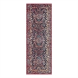 Nourison Home Fulton 5' Runner Fabric Red Vintage Flatweave Indoor Area Rug