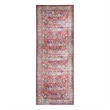 Nourison Home Fulton 5' Runner Fabric Red Vintage Flatweave Indoor Area Rug
