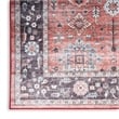 Nourison Home Fulton 5' Runner Fabric Brick Red Vintage Flatweave Indoor Rug