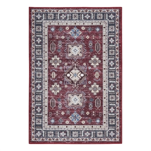 Nourison Home Fulton 2' x 3' Fabric Red Vintage Flatweave Indoor Area Rug