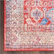 Nourison Home Fulton 2' x 3' Fabric Red Vintage Flatweave Indoor Area Rug