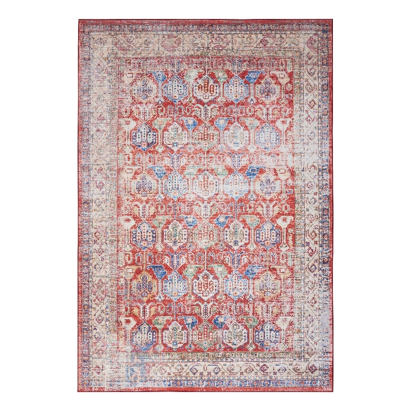 Nourison Home Fulton 2' x 3' Fabric Red Vintage Flatweave Indoor Area Rug