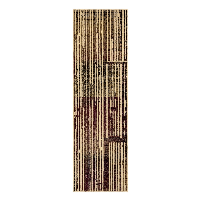 Nourison Home Grafix 8' Runner Fabric Brick Red Multicolor Modern Indoor Rug