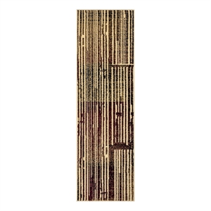 Nourison Home Grafix 8' Runner Fabric Brick Red Multicolor Modern Indoor Rug