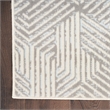 Nourison Home Grafix 2' x 4' Fabric Gray Modern Indoor Area Rug