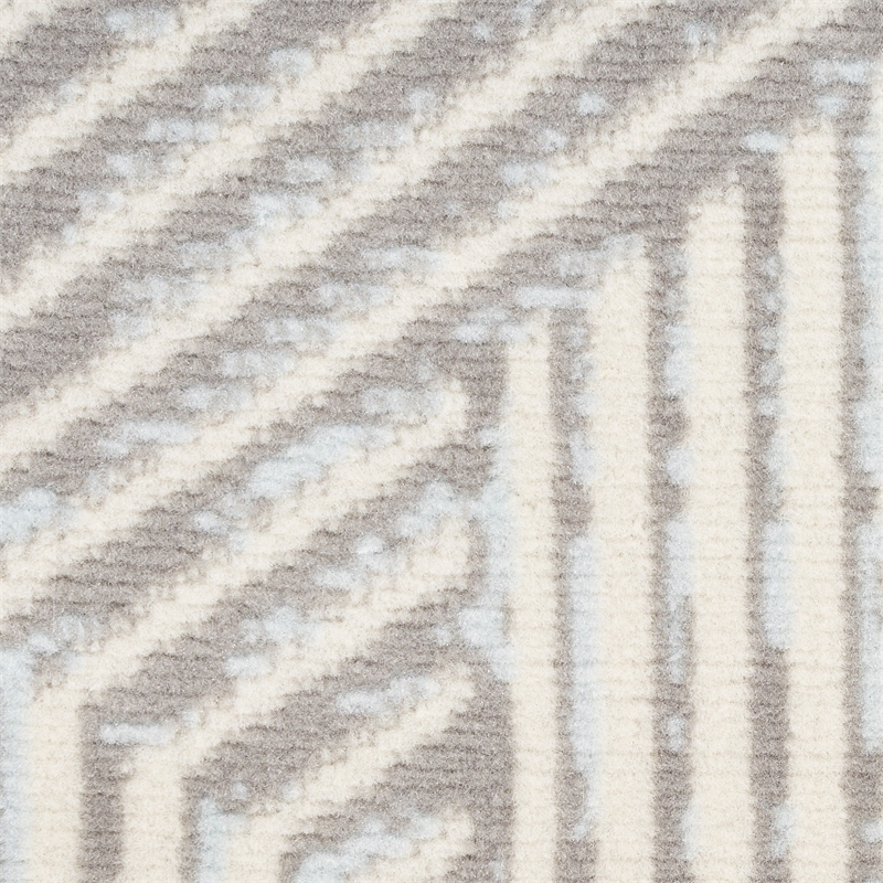 Nourison Home Grafix 2' x 4' Fabric Gray Modern Indoor Area Rug
