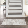 Nourison Home Grafix 2' x 4' Fabric Gray Modern Indoor Area Rug
