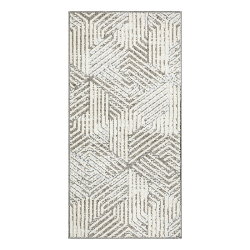 Nourison Home Grafix 2' x 4' Fabric Gray Modern Indoor Area Rug