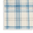 Nourison Home Grafix 8' Runner Fabric Ivory Blue Farmhouse Indoor Rug