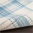 Nourison Home Grafix 8' Runner Fabric Ivory Blue Farmhouse Indoor Rug
