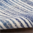 Nourison Home Grafix 8' x 10' Fabric Blue Grey Modern Indoor Area Rug