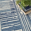 Nourison Home Grafix 8' x 10' Fabric Blue Grey Modern Indoor Area Rug