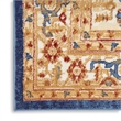 Nourison Home Grafix 8' Runner Fabric Navy Blue Gold Vintage Indoor Area Rug