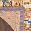 Nourison Home Grafix 8' Runner Fabric Navy Blue Gold Vintage Indoor Area Rug