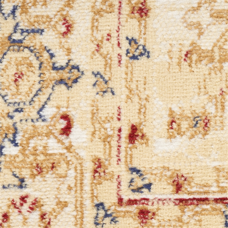 Nourison Home Grafix 8' Runner Cream Multicolor Vintage Indoor Rug