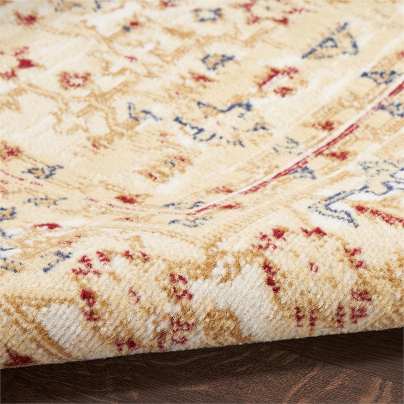 Nourison Home Grafix 8' Runner Cream Multicolor Vintage Indoor Rug