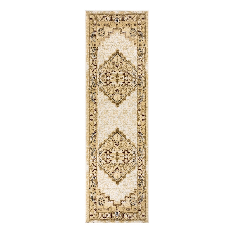 Nourison Home Grafix 8' Runner Cream Multicolor Vintage Indoor Rug