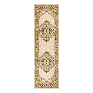 Nourison Home Grafix 8' Runner Cream Multicolor Vintage Indoor Rug