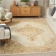 Nourison Home Grafix 5' x 7' Fabric Cream Multicolor Vintage Indoor Rug