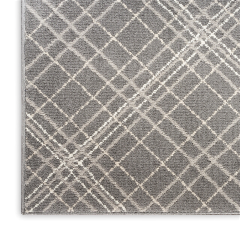 Nourison Home Jubilant 7' Runner Fabric Gray Farmhouse Indoor Rug