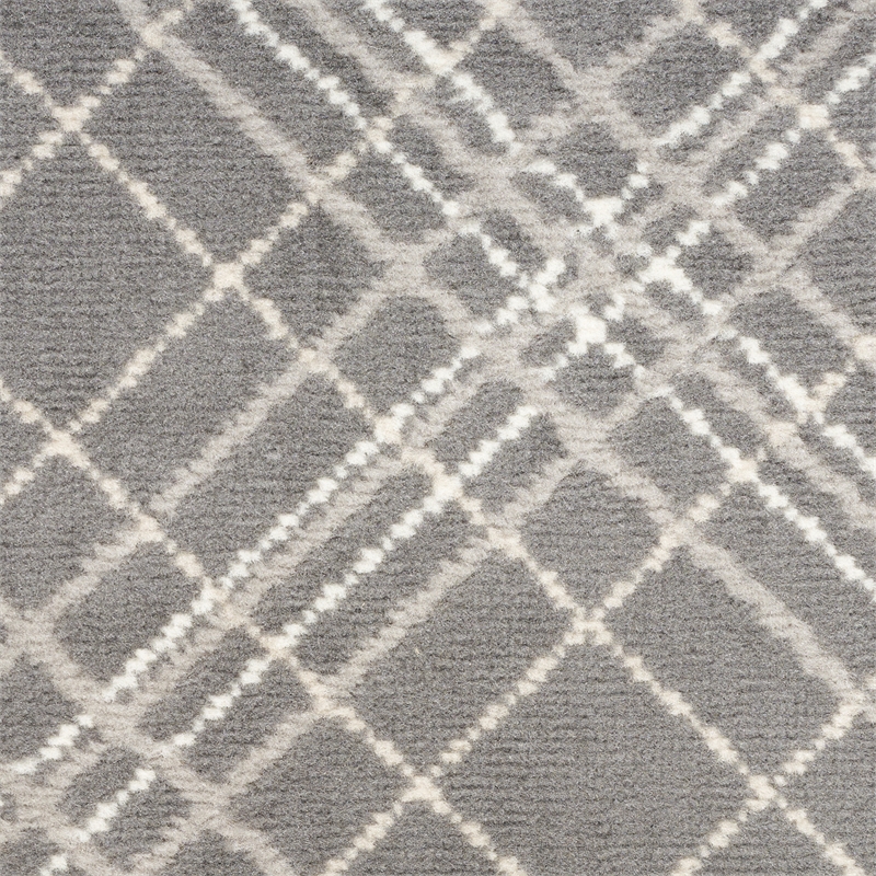 Nourison Home Jubilant 7' Runner Fabric Gray Farmhouse Indoor Rug