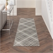 Nourison Home Jubilant 7' Runner Fabric Gray Farmhouse Indoor Rug