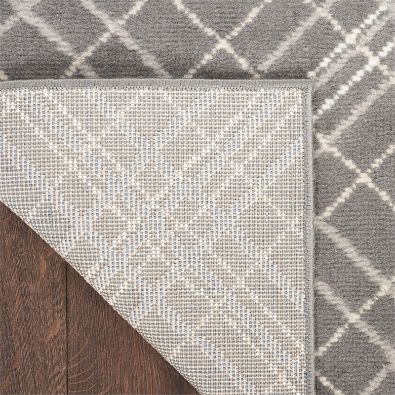 Nourison Home Jubilant 7' Runner Fabric Gray Farmhouse Indoor Rug