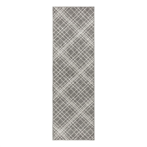 Nourison Home Jubilant 7' Runner Fabric Gray Farmhouse Indoor Rug