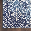 Nourison Home Jubilant 7' Runner Fabric Navy Blue Ivory Vintage Indoor Rug