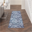 Nourison Home Jubilant 7' Runner Fabric Navy Blue Ivory Vintage Indoor Rug