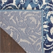Nourison Home Jubilant 7' Runner Fabric Navy Blue Ivory Vintage Indoor Rug