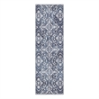 Nourison Home Jubilant 7' Runner Fabric Navy Blue Ivory Vintage Indoor Rug