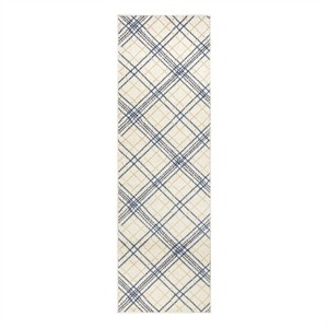 Nourison Home Jubilant 7' Runner Fabric Ivory Navy Farmhouse Indoor Rug