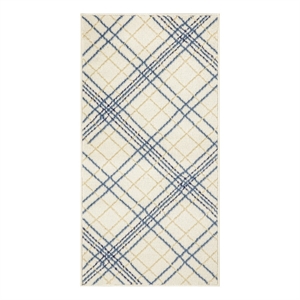 Nourison Home Jubilant 2' x 4' Fabric Ivory Navy Farmhouse Indoor Rug