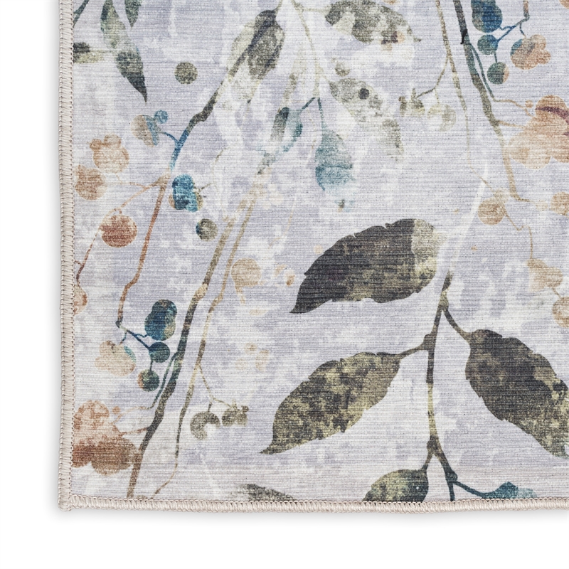 Nourison Home Nourison Washables 4' x 6' Grey Multicolor Contemporary Indoor Rug