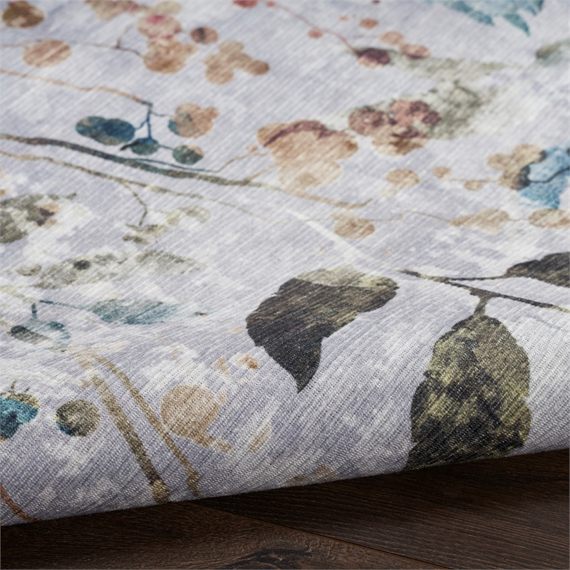 Nourison Home Nourison Washables 4' x 6' Grey Multicolor Contemporary Indoor Rug