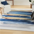 Nourison Home Nourison Washables 5' x 7' Blue Multicolor Modern Indoor Rug