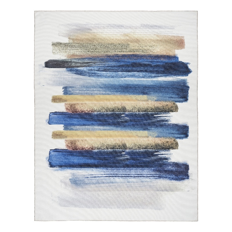 Nourison Home Nourison Washables 5' x 7' Blue Multicolor Modern Indoor Rug