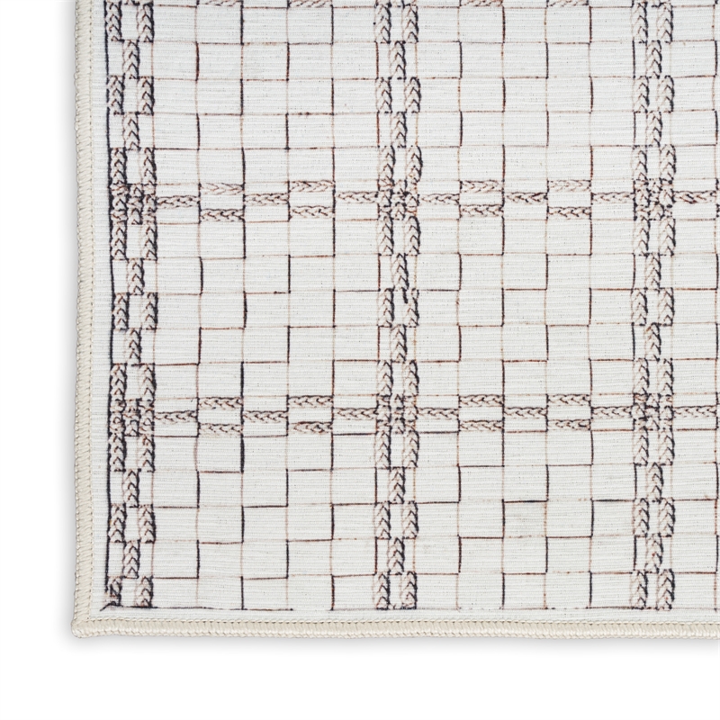 Nourison Home Nourison Washables 9' x 12' Modern Indoor Rug in Ivory