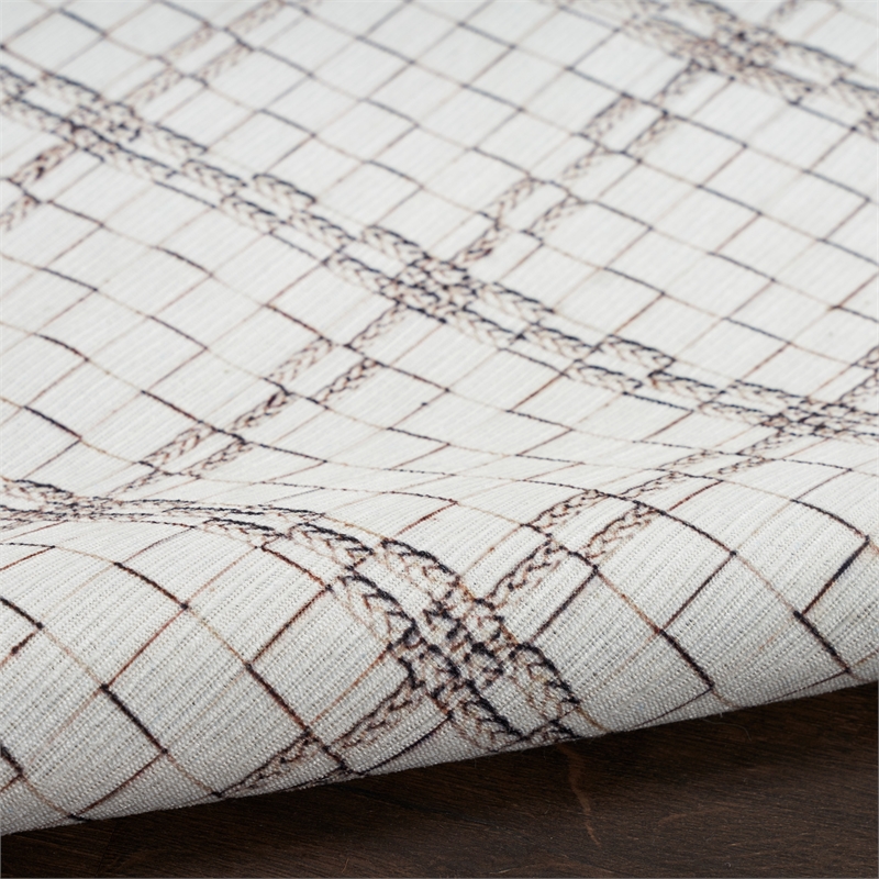 Nourison Home Nourison Washables 9' x 12' Modern Indoor Rug in Ivory