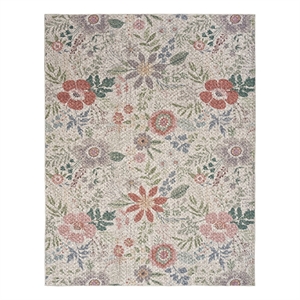 Nourison Home Nourison Washables 5' x 7' Cream Multicolor Fabric Indoor Rug