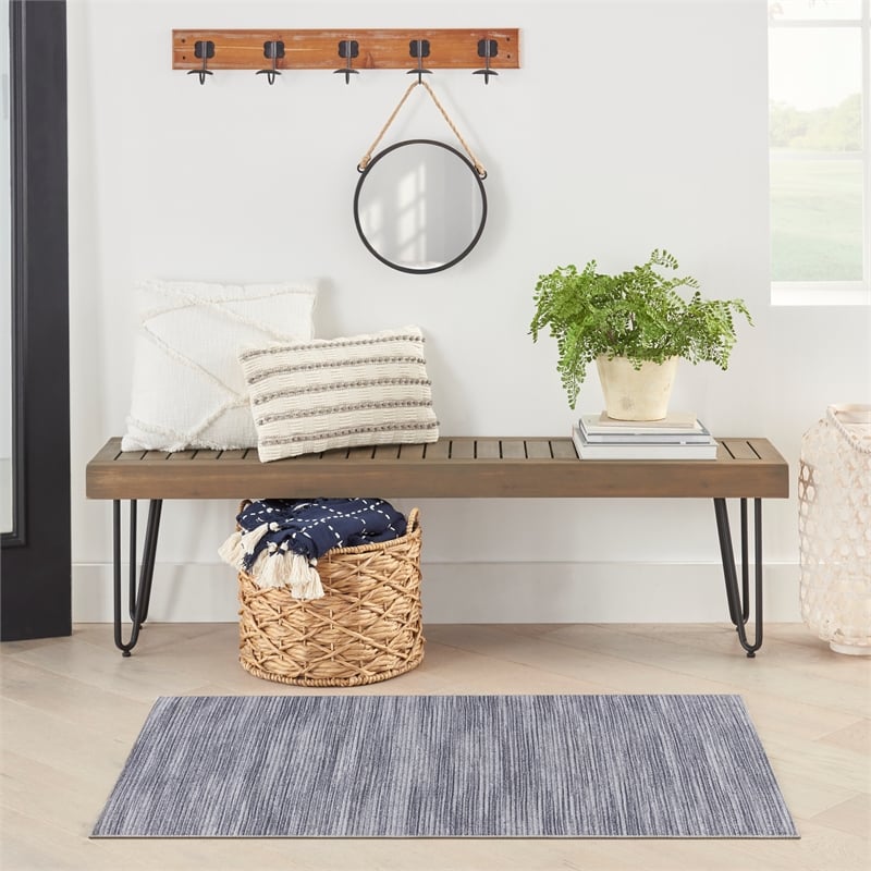 Nourison Home Nourison Washables 3' x 5' Grey Modern Indoor Rug
